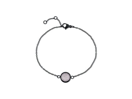 černý náramek se stříbrnými třpytky