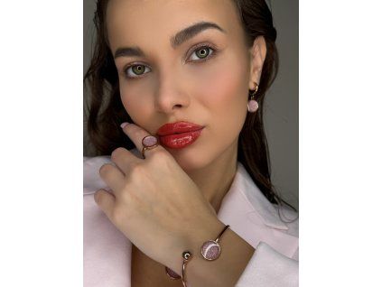 Rosegold třpytivý set