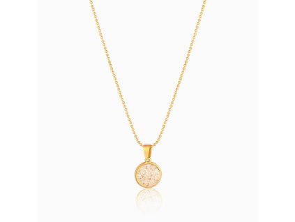 náhrdelník se zlatým sklem