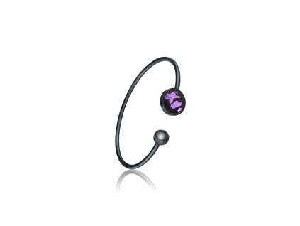 fialový náramek s metalickou fólií