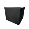 Antracitový betónový kvetináč 80x80x80 cm pre moderný exteriér a terasu