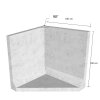Betónový rohový L-panel 90° 100x100x100 cm s hrúbkou 8 cm pre oporné múry