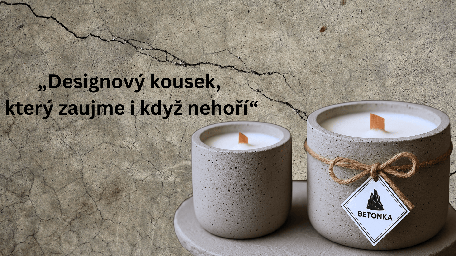 svíčky surovy beton obrazek