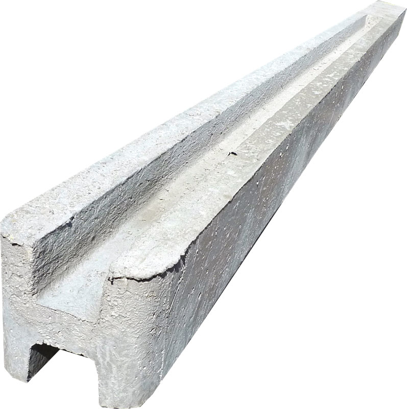 Betonový sloupek průběžný na 1,5 m plot (220cm) Velikost: šedý 1,5 m