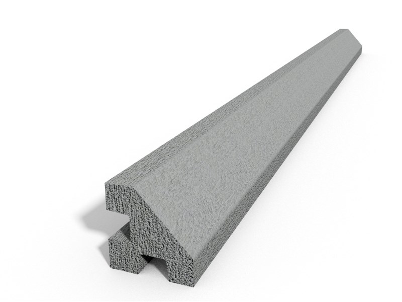 Betonový sloupek rohový na 1,75 m plot (245cm) Barva: šedá