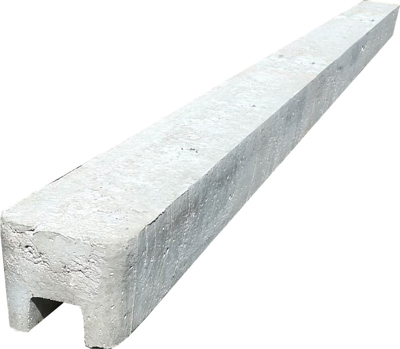 Betonový sloupek koncový na 1,5 m plot (220cm) Velikost: šedý 1,5 m