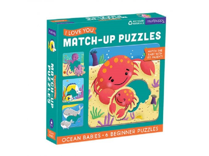 Match-Up Puzzle Ocean Babies (12 pc) / Match-Up Puzzle - Mláďata z oceánu (12 ks)