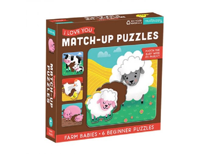 Match-Up Puzzle Farm Babies / Match-Up Puzzle - Mláďata z farmy