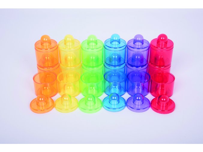 Translucent colour pots set (18 pc) / Průhledné barevné nádoby (18 ks)