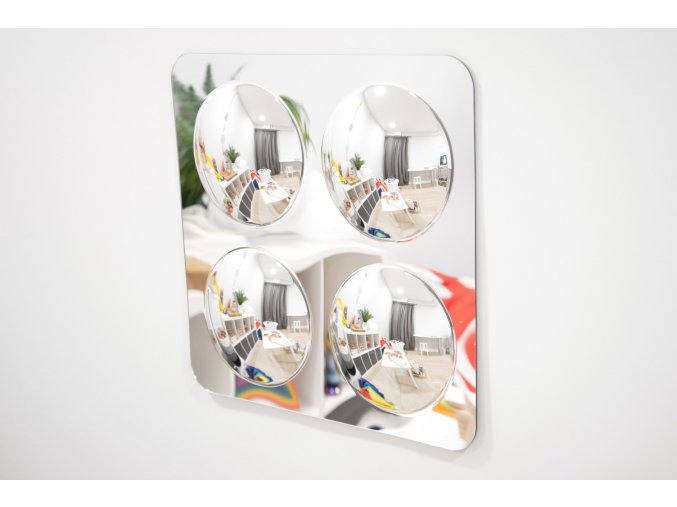 Large 4-Domed Acrylic Mirror Panel - 490mm (1pc) / Velký 4-klenutý akrylový zrcadlový panel - 490mm (1 ks)