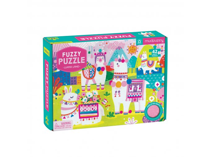 Fuzzy Puzzle Llama Land (42 pc) / Fuzzy Puzzle - Země Llam (42 ks)
