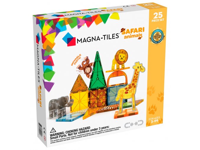Magna Tiles - Safari Animals (25 pc) / Magna Tiles - Zvířata safari (25 dílků)