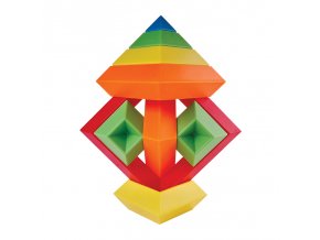 Vrstvící pyramida Wedge-it - duhové barvy (15 dílků) / Wedge-it Pyramida in orange color (15 pc)