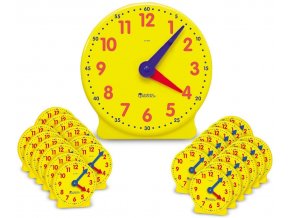 Time Clock Classroom Set (25 pc) / Hodiny - třídní set (25 ks)