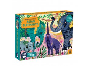 13140 2 puzzle sloni 300 ks 300 piece puzzle asian elephants endangered species