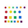 Translucent Colour Squares (300 pc) / Průhledné barevné čtverce (300 ks)