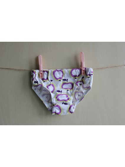 Dívčí bavlněné kalhotky jablíčka