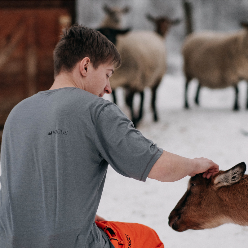 Funkční tričko merino Vagus Kolektif - Šedé