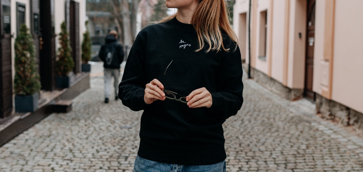 Mikina Kančí 2.0 - černá/bílá