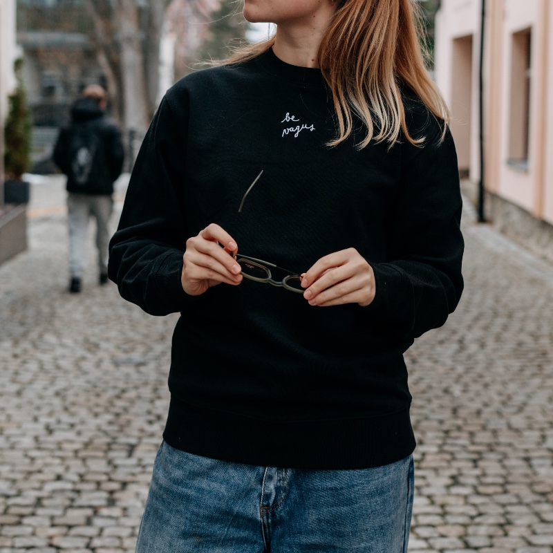 Mikina Kančí 2.0 - černá/bílá