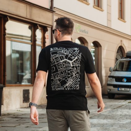 Tričko Vagus x NA LOK - MAPA - Černé