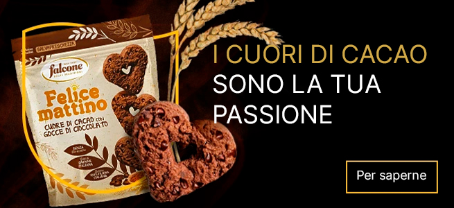 Felice mattino, cocoa hearts with chocolate pieces