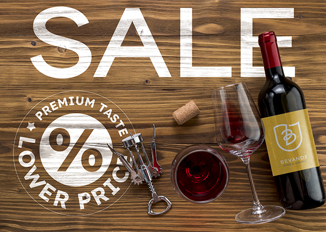 Wine and grappa sale