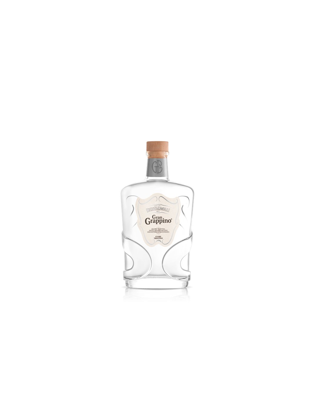 Miniatura Gran Grappino®  bianco ,Trentino, Distilleria Bertagnolli,  5cl, 42% vol.