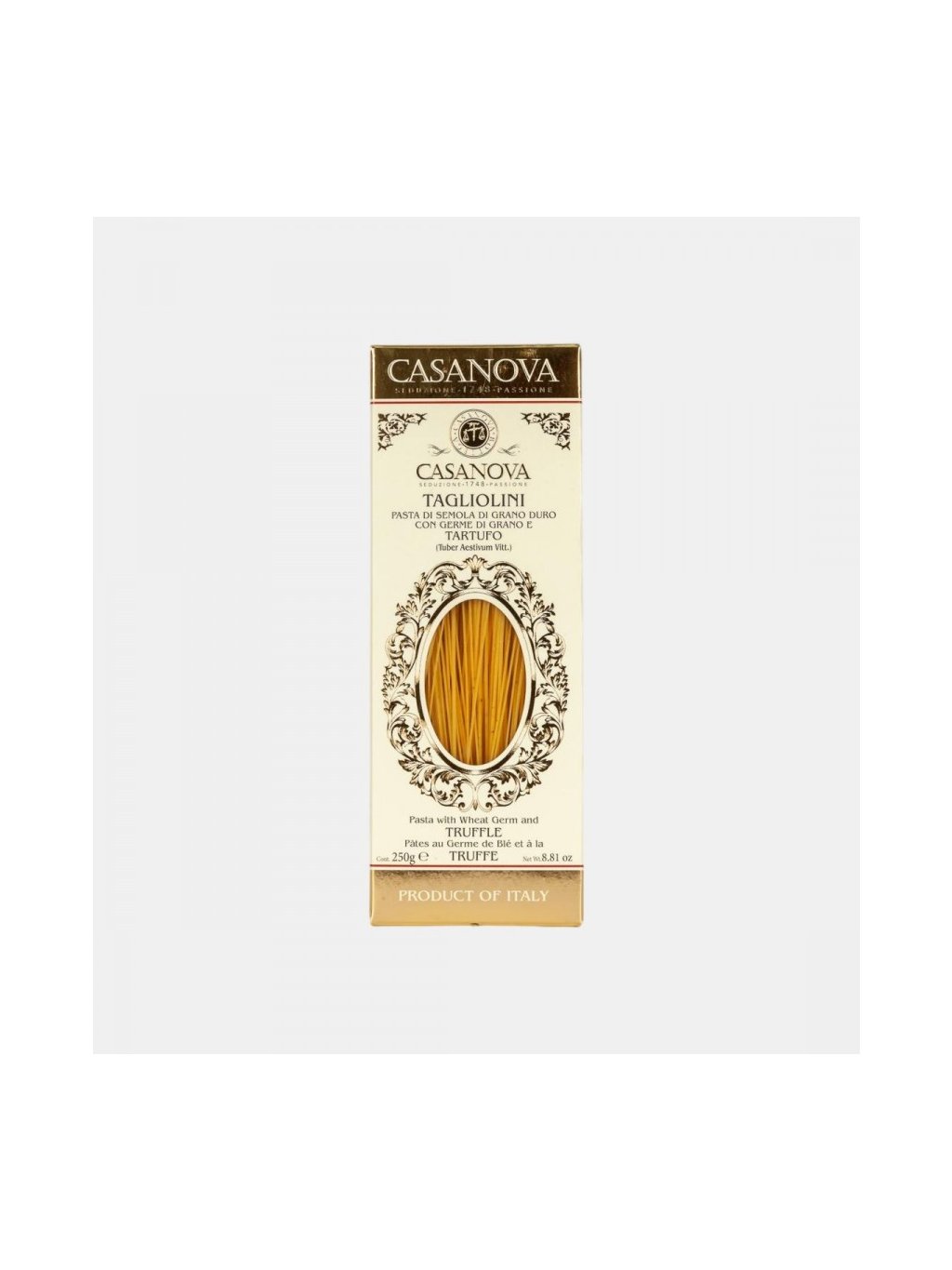 Těstoviny " TAGLIOLINI" vaječné těstoviny  s pšeničnými klíčky a lanýži,250gr,  Casanova