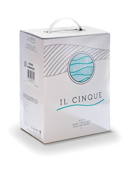 bag in box 5 litri il Cinque bianco cartone BIANCO