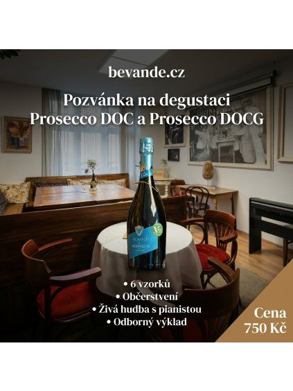 Degustace Prosecco DOC, DOCG a živá hudba