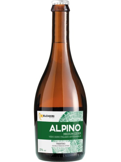 ALPINO, medium SIDRO, apple cider, TRENTINO, Melchiori, MADE IN ITALY 0.5L, 5% vol.