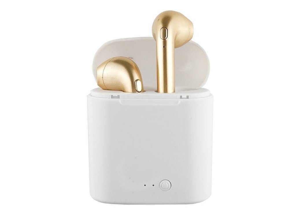 Bezdrátová sluchátka (pecky) pro Android a iPhone - zlaté - Bewear.cz |☆