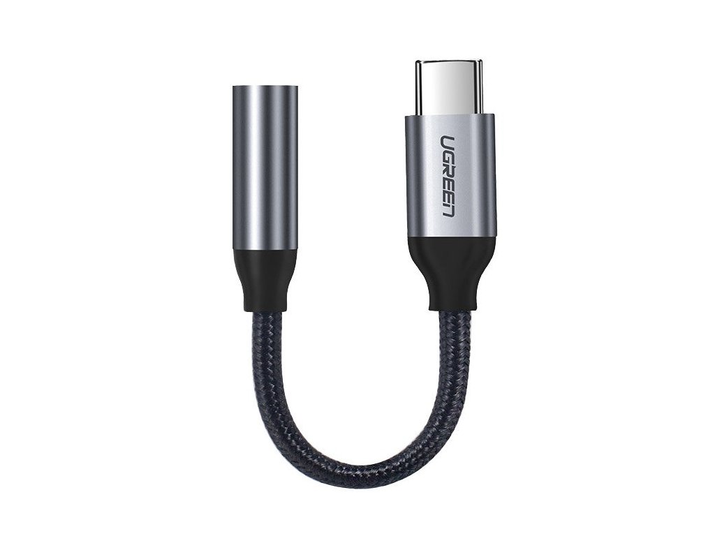 eng pl Ugreen 3 5 mm mini jack to USB Type C headphone adapter 10cm gray 30632 57318 1