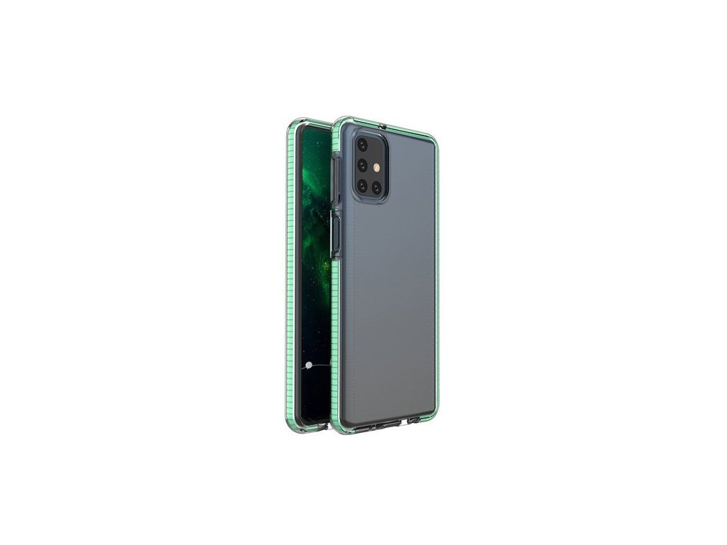 eng pm Spring Case clear TPU gel protective cover with colorful frame for Samsung Galaxy M51 mint 65782 1
