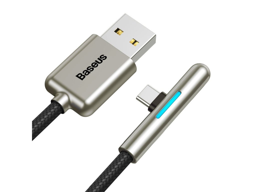 eng pl Baseus Iridescent Lamp HW flash charge Mobile Game USB For Type C 40W 0 5m Black 70032 5