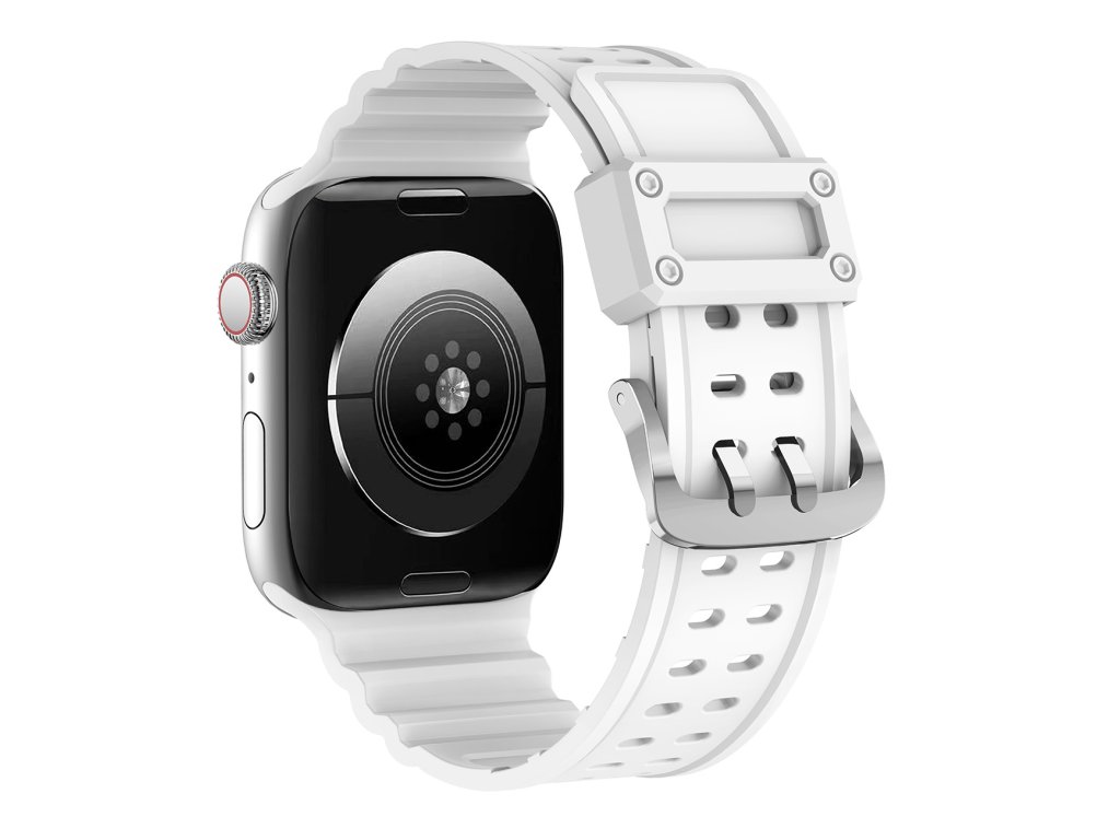Silikonovy eminek Triple Protection pro Apple Watch 8 7 6 5 4 3 2 Ultra SE 49 45 44 42 mm bily Bewear.cz
