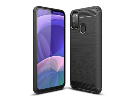 eng pl Carbon Case Flexible Cover TPU Case for Samsung Galaxy M30s Galaxy M21 black 54367 1