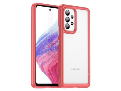 eng pl Outer Space Case for Samsung Galaxy A53 5G cover with a flexible frame red 106621 1