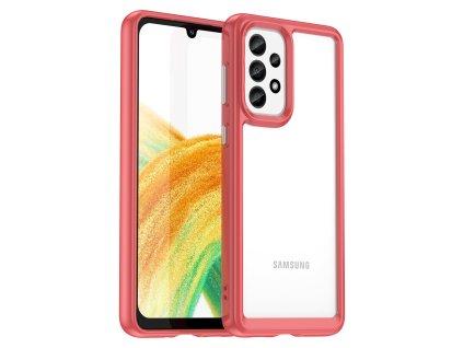 eng pl Outer Space Case for Samsung Galaxy A33 5G cover with a flexible frame red 106626 1