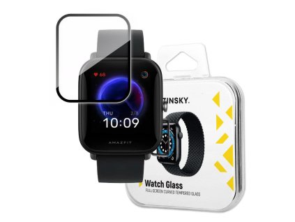 Wozinsky hybridní 3D sklo na displej hodinek Xiaomi Amazfit Bip U - černé