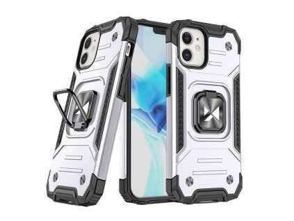 Wozinsky Ring Armor kryt na iPhone 14 - stříbrný