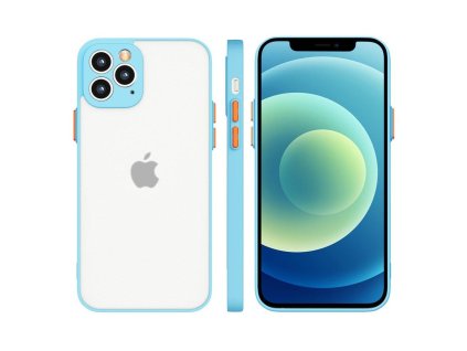 Mléčný silikonový kryt na Samsung Galaxy S21 5G - světle modrý