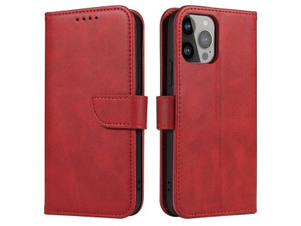 Magnetické elegantní pouzdro na Samsung Galaxy S23 Plus - červené