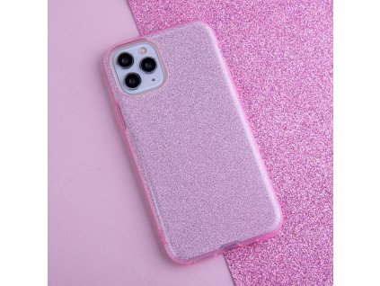 Třpytivý kryt na iPhone XR - růžový