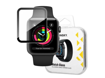 Wozinsky hybridní 3D sklo na displej hodinek Apple Watch 1 / 2 / 3 (42 mm) - černé
