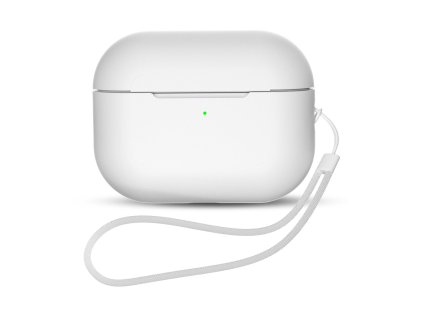 Silikonové pouzdro s poutkem pro AirPods Pro 1 / AirPods Pro 2 – bílé