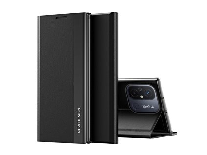 Pouzdro Sleep Flip SView Cover Pro na Xiaomi Redmi 12C - černé