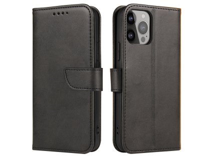 Magnetické elegantní pouzdro na iPhone 15 Pro - černé
