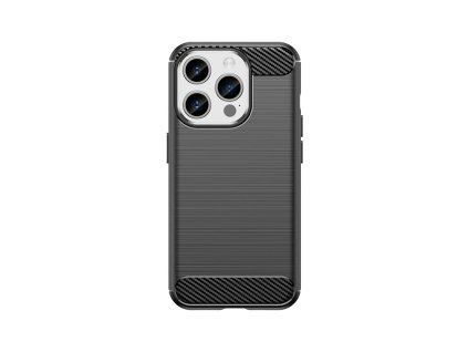 Ohebný carbon kryt na iPhone 15 Pro - černý